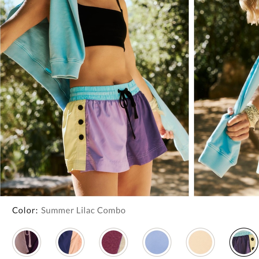 Free People Invigorate Color Block Shorts